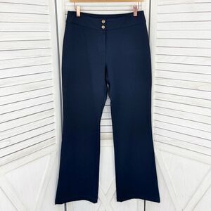 St. John Collection High‎ Rise Straight Leg Dress Pant Trousers Navy Blue Size 6